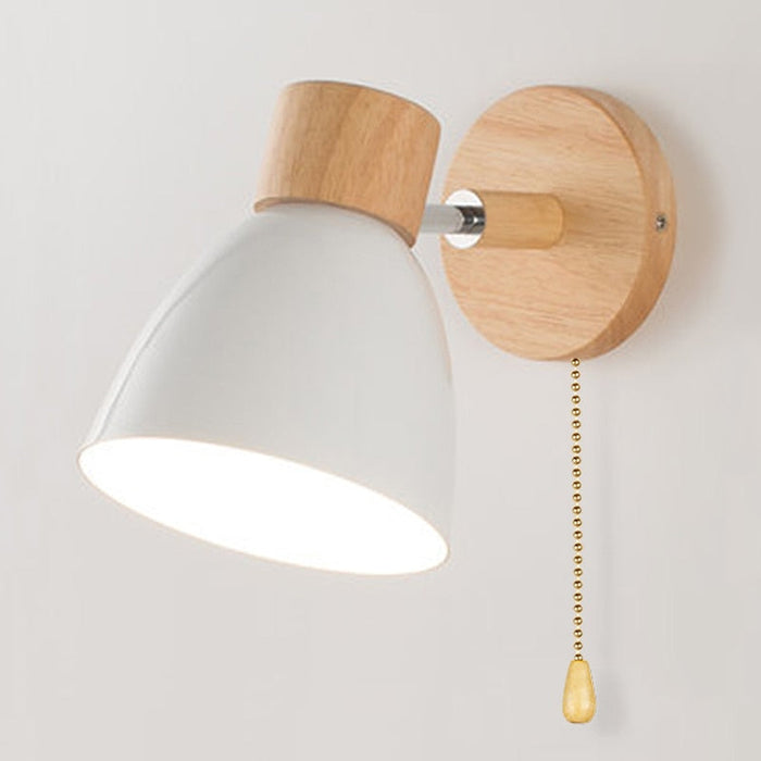 Scandinavische Hangende Wandlamp Van Hout - tafellampen - sfeerbeeld