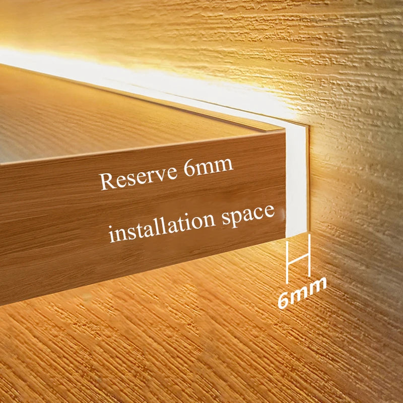LUMISHELF Onzichtbare LED Strip voor 18mm Planken - verlichting - afmetingen