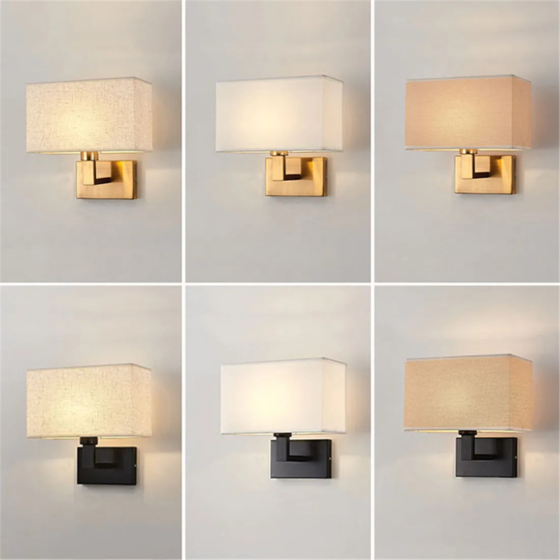 Moderne Wandlamp met Stoffen Kap - wandlampen