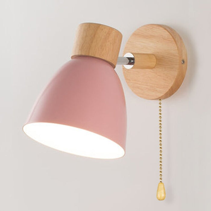 Scandinavische Hangende Wandlamp Van Hout - tafellampen - zijaanzicht