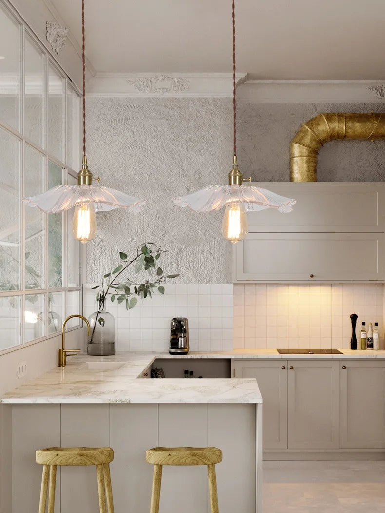 AeroNord LumiSphere Hanglamp – Nordic Japan Stijl Glazen Pendant - hanglampen - zijaanzicht