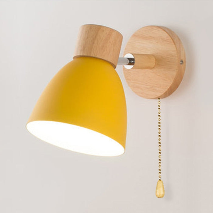 Scandinavische Hangende Wandlamp Van Hout - tafellampen - gemonteerd