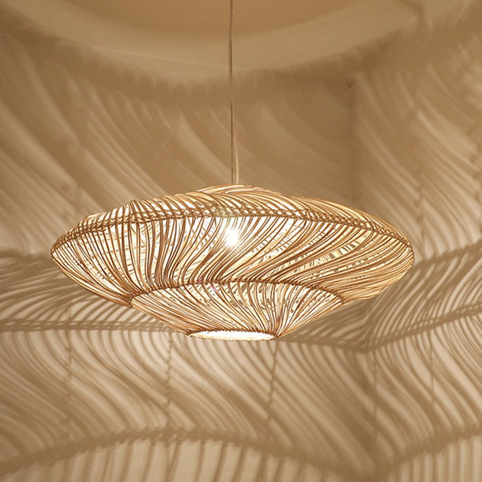 Vintage Rotan Hanglamp - hanglampen - close-up