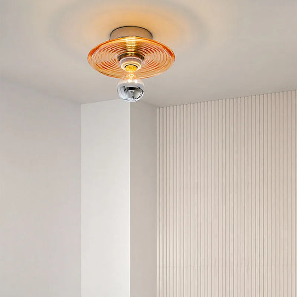 Vintage LED Glazen Wandarmatuur - wandlampen - zijaanzicht