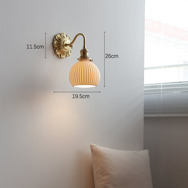 Messing Keramische Wandlamp - wandlampen - materiaaldetail