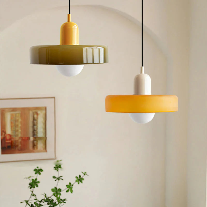 Bauhaus Hanglamp Van Gekleurd Glas - hanglampen - verlicht