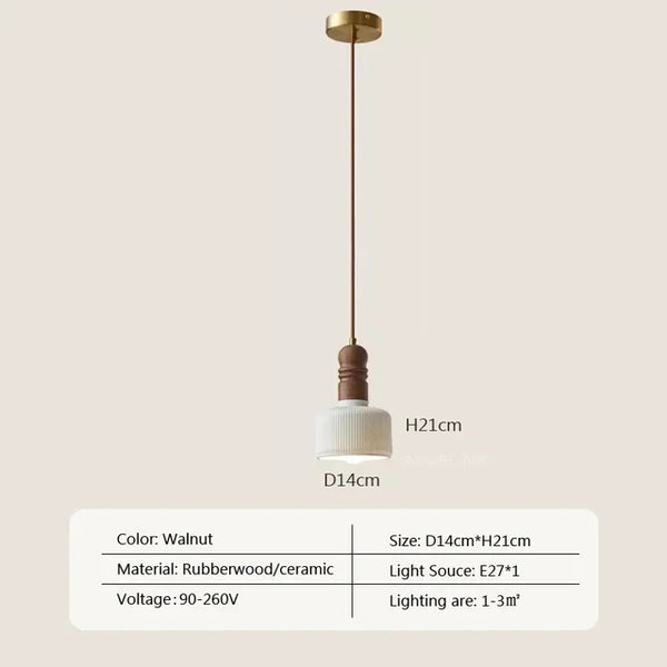 Crème Wind Massief Houten Hanglamp - hanglampen - verlicht