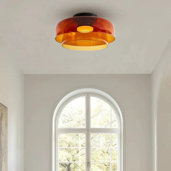 Scandinavische Designer Creatieve Persoonlijkheid Middeleeuwse Glazen Plafondlamp - plafondlamp - sfeerbeeld
