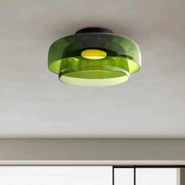 Scandinavische Designer Creatieve Persoonlijkheid Middeleeuwse Glazen Plafondlamp - plafondlamp - materiaaldetail