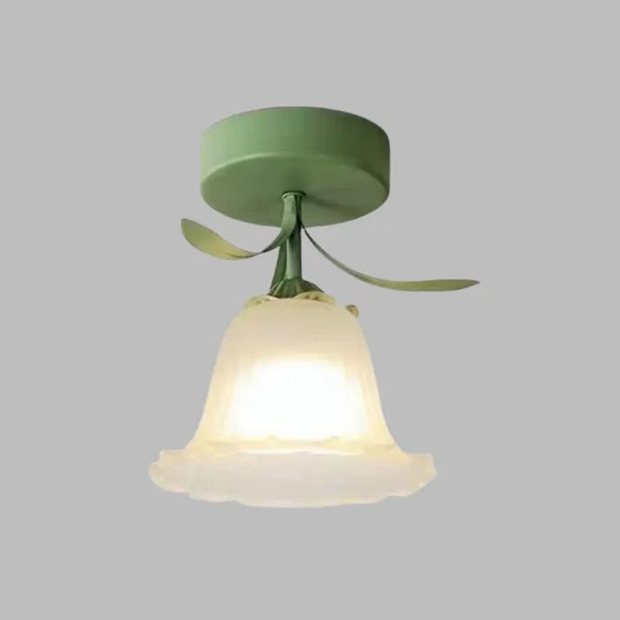 Eenvoudige Tiffany Plafondlamp Met Minibloemen - plafondlamp - in de kamer