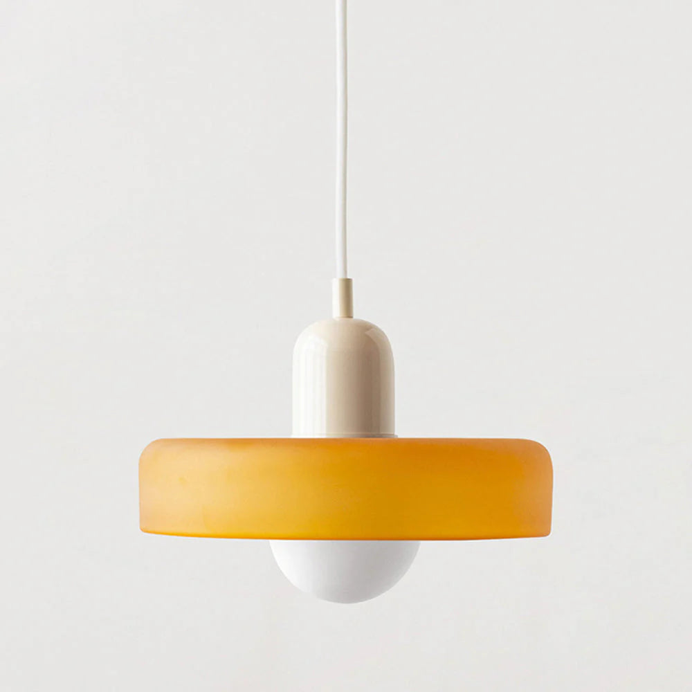 Bauhaus Hanglamp Van Gekleurd Glas - hanglampen - materiaaldetail