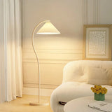 Modern LED fabric floor lamp