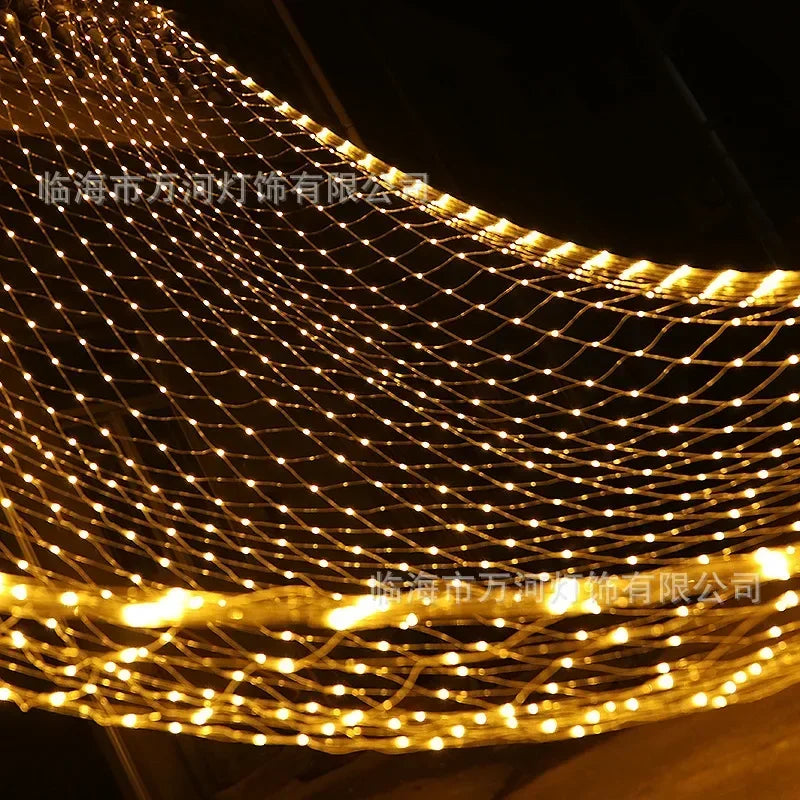 LED Kerstverlichting Netvormig - buitenverlichting - sfeerbeeld