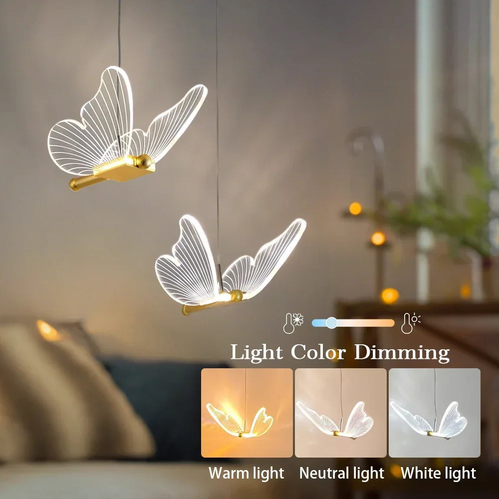 AuréaButterfly Moderne LED Vlinder Hanglamp - plafondlamp - in de kamer