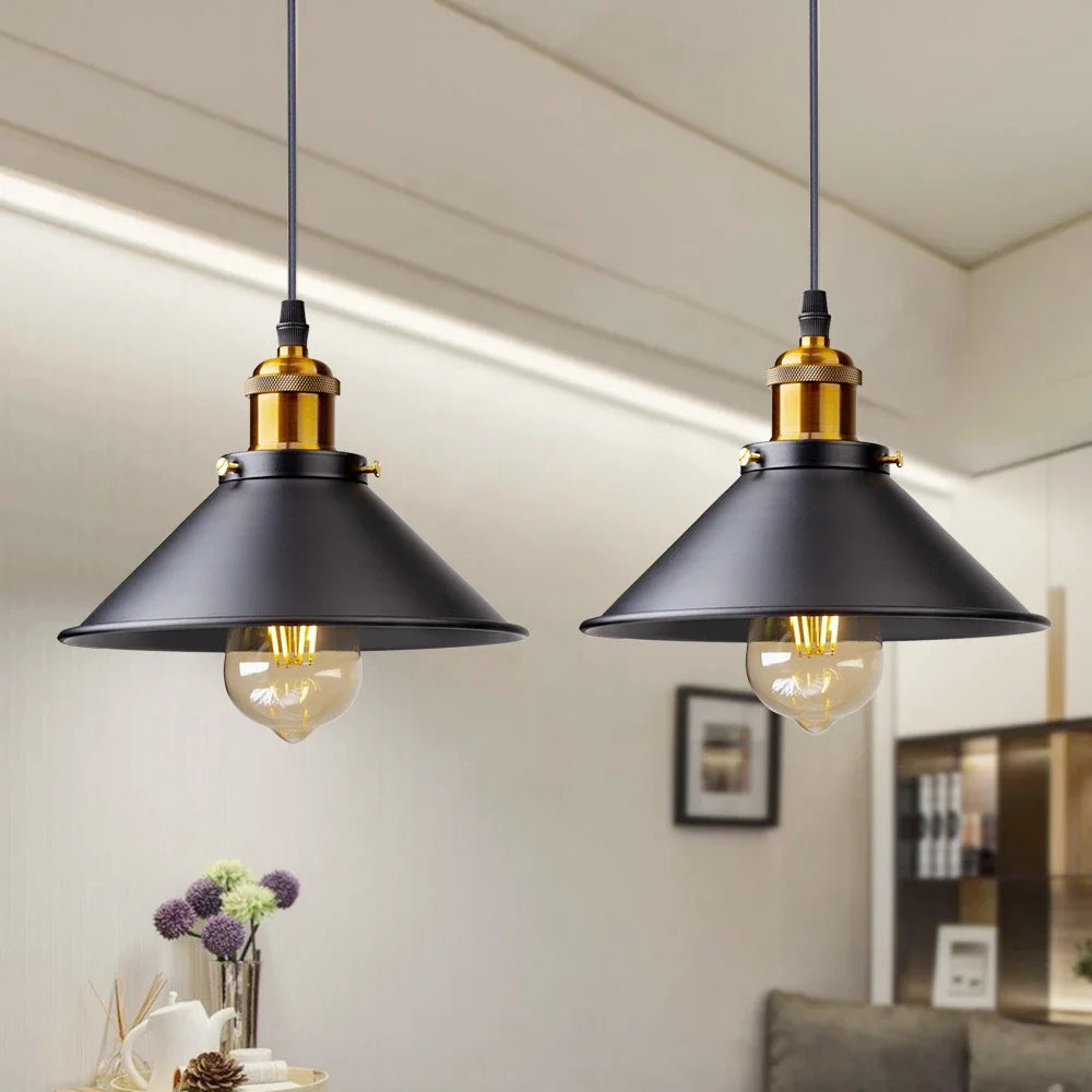 IronGlow Vintage LED Hanglamp – Retro Industriële Verlichting voor Keuken & Woonruimte - hanglampen - detail