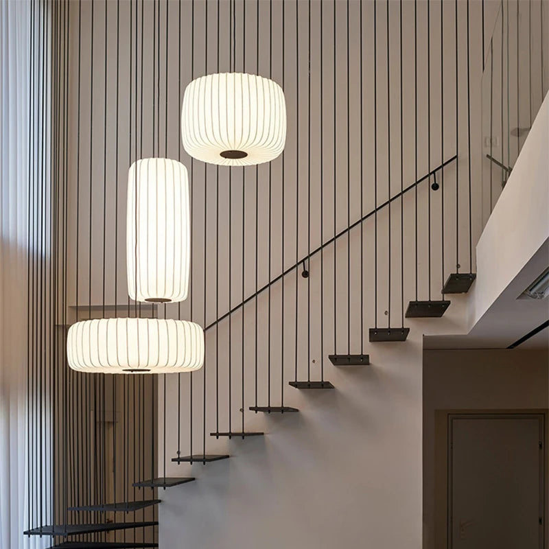 Modern Japanese Wabi Sabi Zijdehanglamp - plafondlampen - in de kamer
