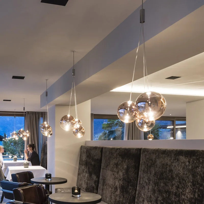 Luxe Glazen Bol Hanglamp - hanglampen - sfeerbeeld