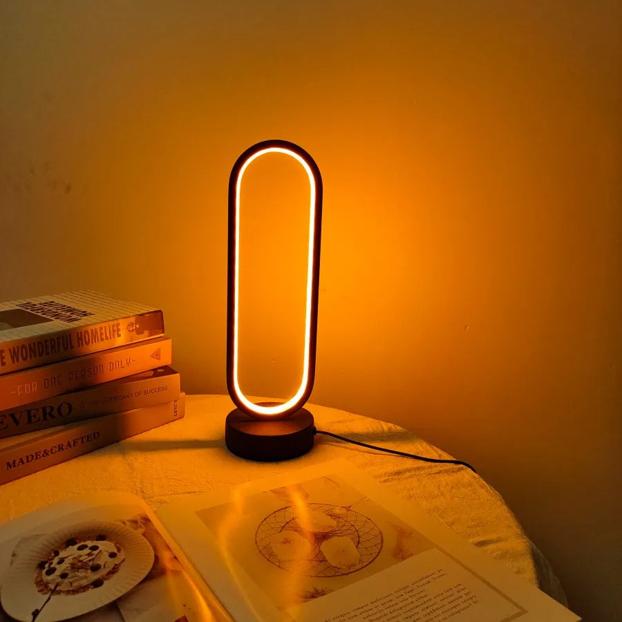 LunaHalo – Luxe Dimbare LED Ringlamp voor Slaapkamer en Woonkamer - tafellampen - close-up