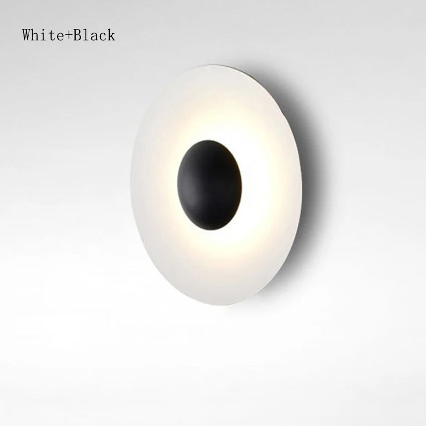 NordicGlow – Moderne Houten Rond LED Wandlamp - wandlamp - zijaanzicht