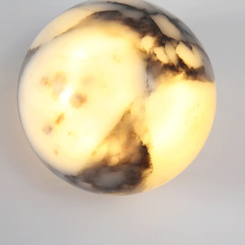 Luxe Natuursteen Wandlamp - wandlamp - zijaanzicht