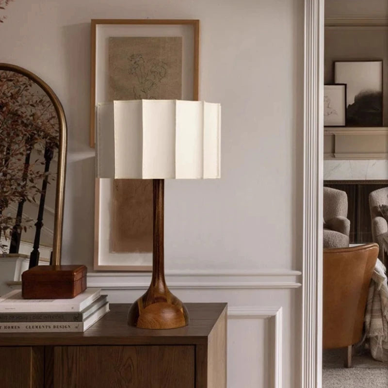 Wabi Sabi Houten Staande Vloerlamp - wandlamp - zijaanzicht