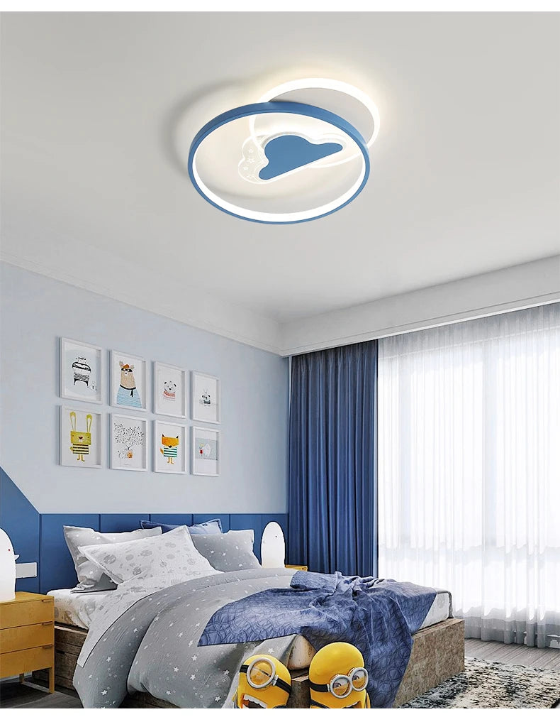 DreamGlow Dimbare Kinderkamer LED Plafondlamp met Afstandsbediening - plafondlampen