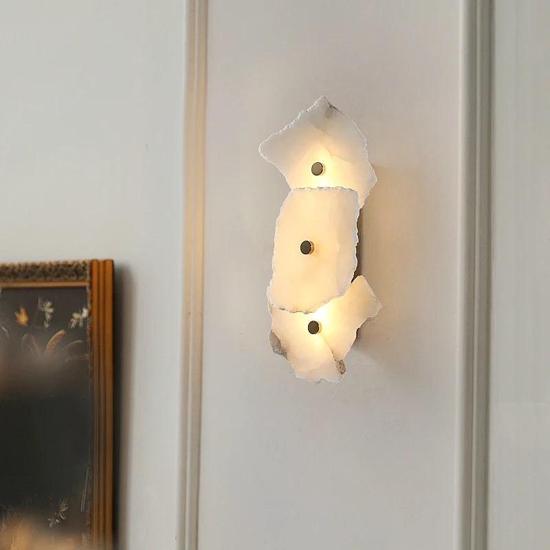 LUMARA Spaanse Alabaster Wandlamp - wandlamp - in de kamer