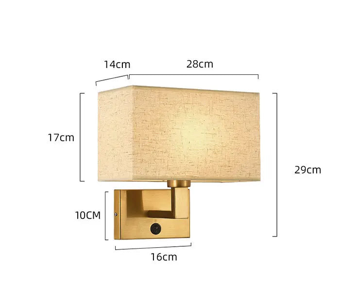 Moderne Wandlamp met Stoffen Kap - wandlampen - materiaaldetail
