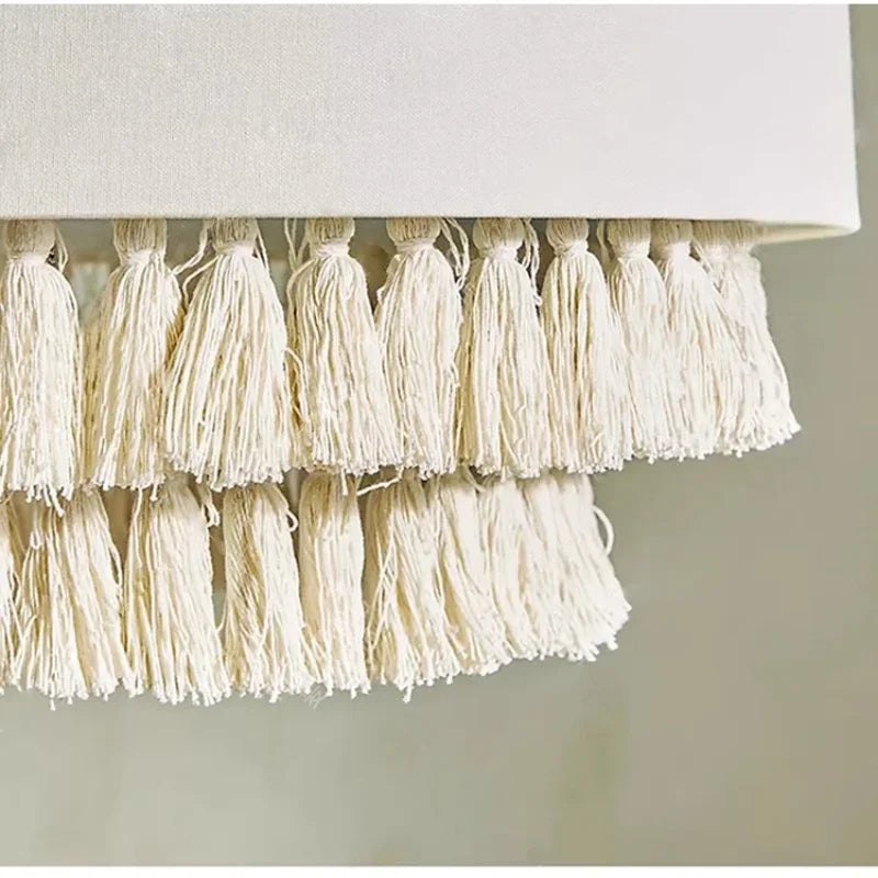 SabiGlow – Boheemse Wabi Sabi Stoffen Hanglamp - hanglampen - zijaanzicht