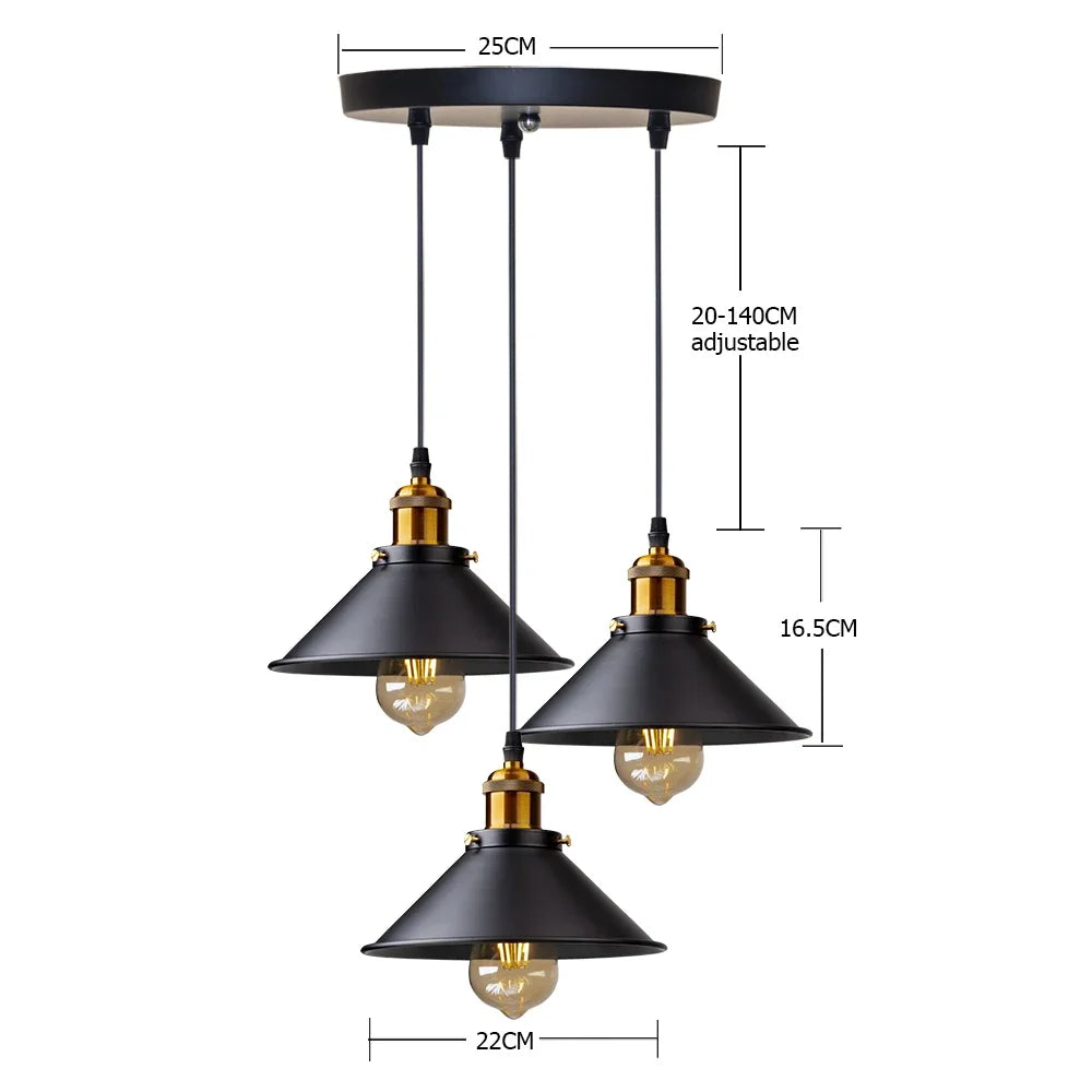 IronGlow Vintage LED Hanglamp – Retro Industriële Verlichting voor Keuken & Woonruimte - hanglampen - verlicht