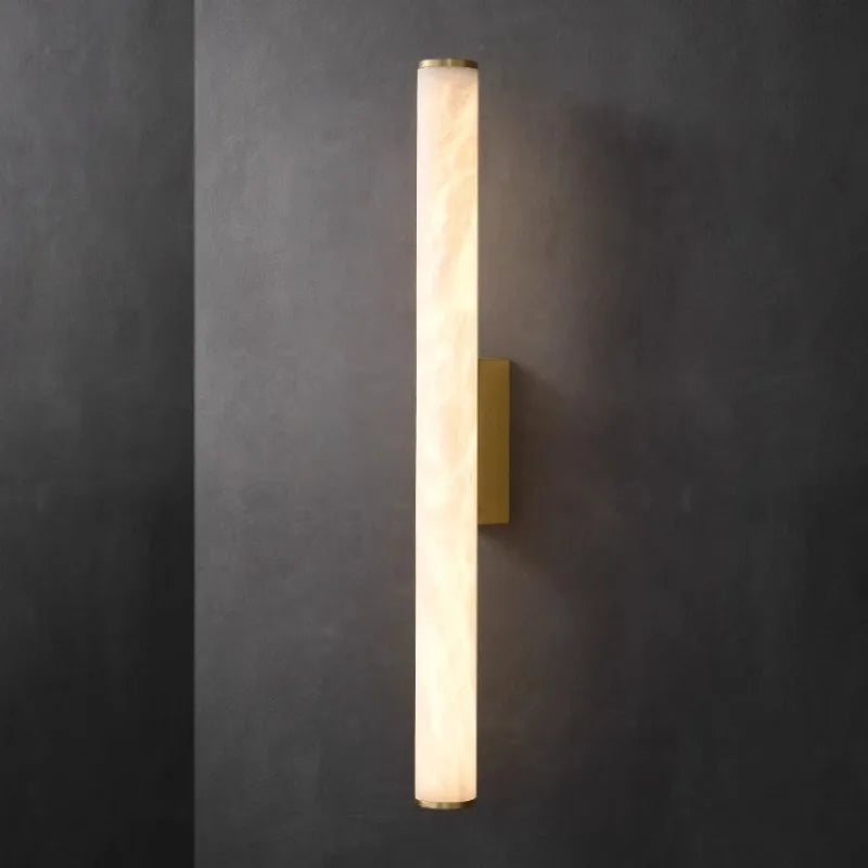 Auralis Lux – Minimalistische Wandlamp van Koper & Marmer - wandlamp - gemonteerd