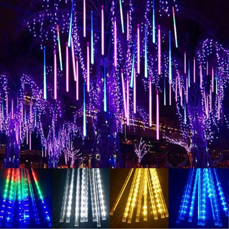 LumiRegen 50cm LED Vallende Sterren Regen-kerstverlichting - buitenverlichting - in de kamer