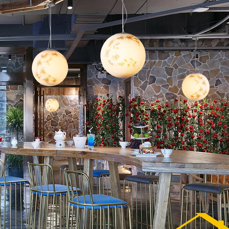 LunaNord – Scandinavische Volle Maan Hanglamp - hanglampen
