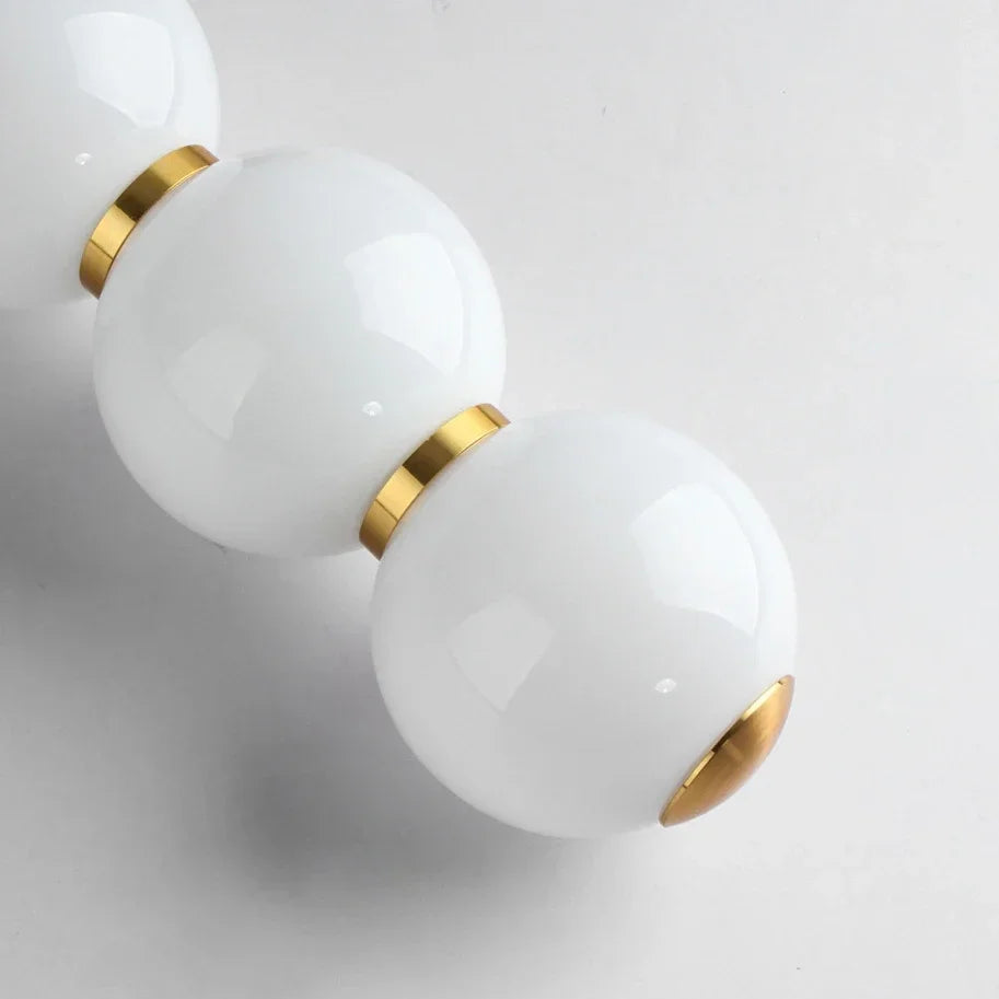 Luxe Moderne Glazen Bol Hanglamp – Dimbare LED Plafondlamp - hanglampen - zijaanzicht