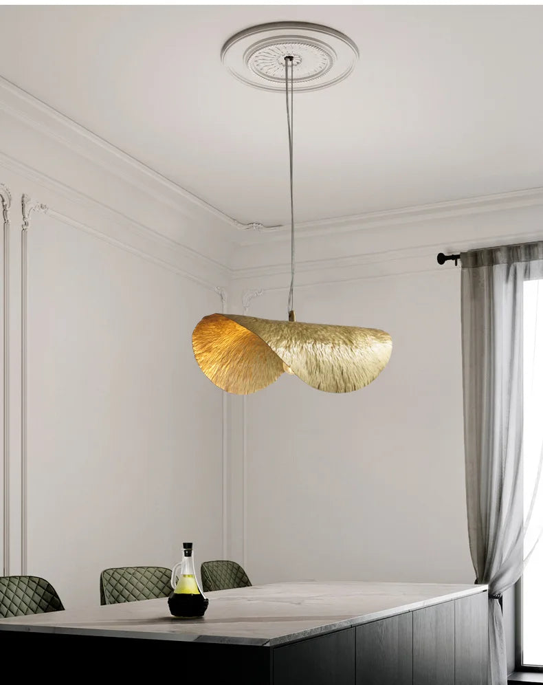 Minimalistische Koperen Hanglamp in Lotusblaad Ontwerp - hanglampen - afmetingen