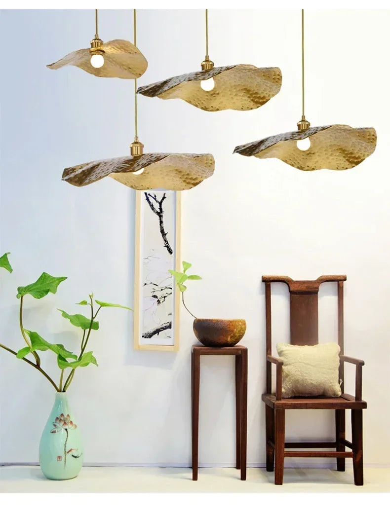 ZenLotus Gouden Lotusblad Kroonluchter - hanglampen