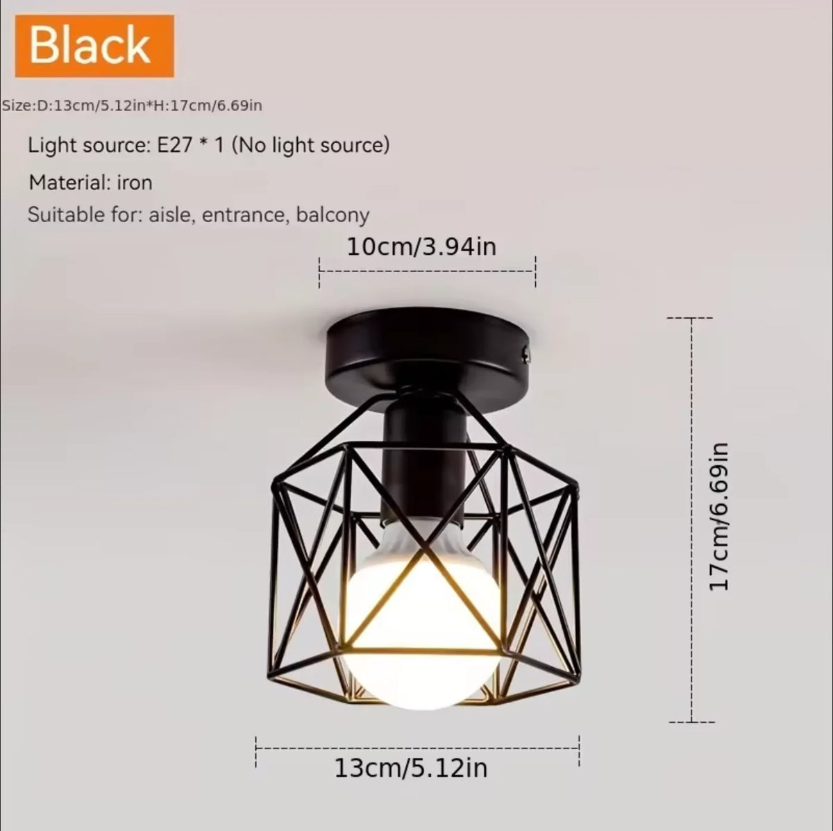 LumiCore Modern Iron Flush Mount Chandelier 