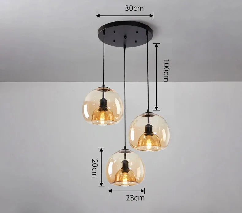 Aurora Glass Pendant Light - hanglampen - verlicht