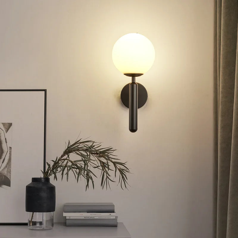 VitaGlow Wandlamp – Moderne Wandverlichting voor Binnen met Koperaccenten en E27 Fitting - wandlamp - detail
