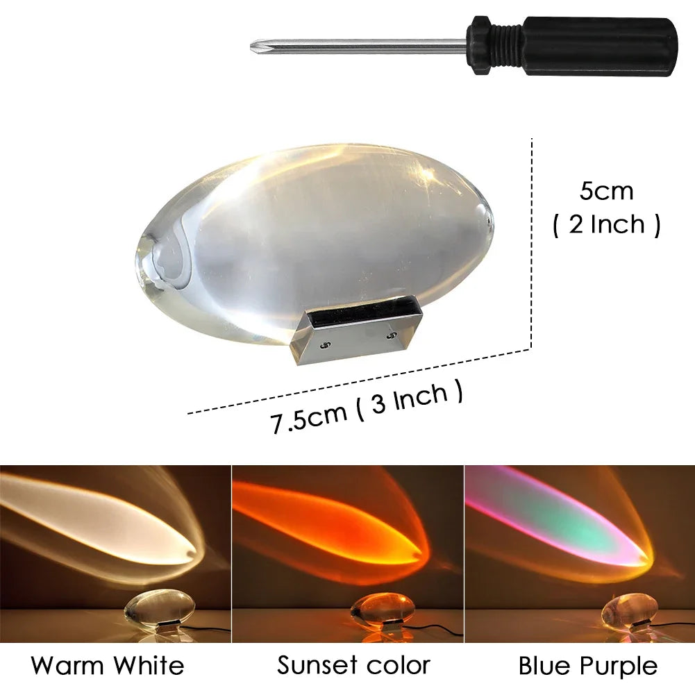 LumiVista Eye of the Sky Crystal LED Table Lamp 