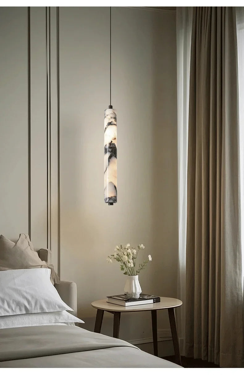 LuminaStone Luxe Natuursteen Hanglamp - plafondlamp - sfeerbeeld