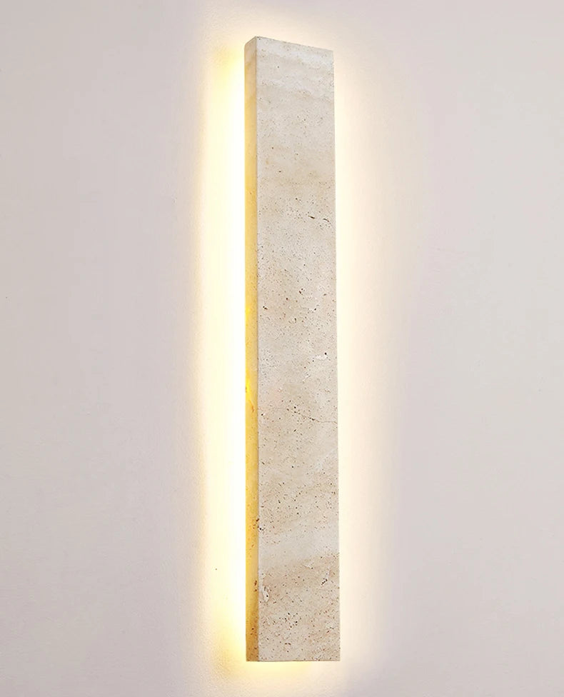 StoneGlow Recta – Moderne Wandlamp van Natuursteen - wandlamp - detail