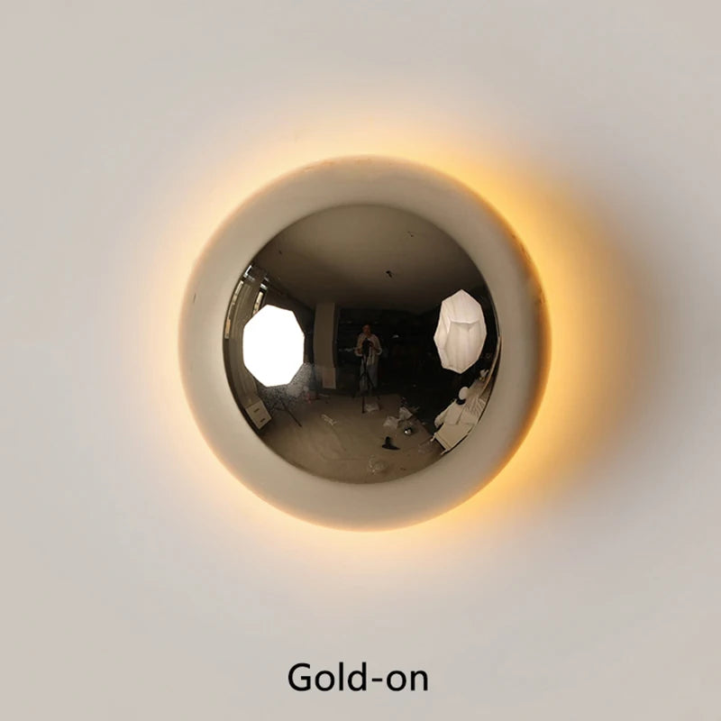 LumiBau Luxe Bauhaus Ronde Wandlamp - wandlamp - zijaanzicht