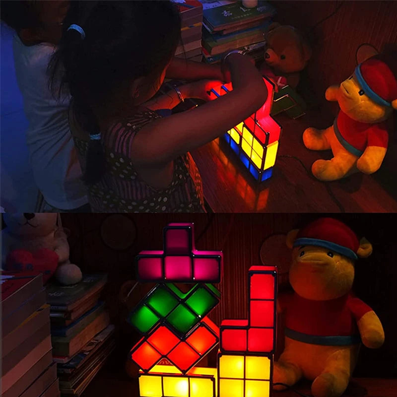 PixelGlow DIY Retro Game Lamp – Unieke Nachtlamp met Tetris Design - verlichting - afmetingen