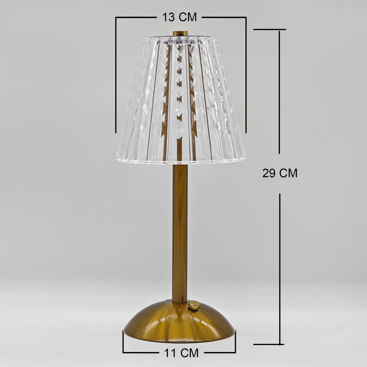 Aurora CrystalTouch – Klassieke Kristallen LED Tafellamp met Touchfunctie - tafellampen - afmetingen