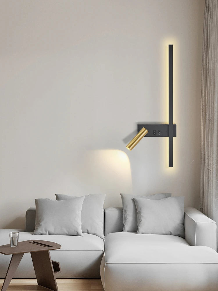 AuroraLuma Nordic Dual LED Wandlamp - wandlamp - afmetingen