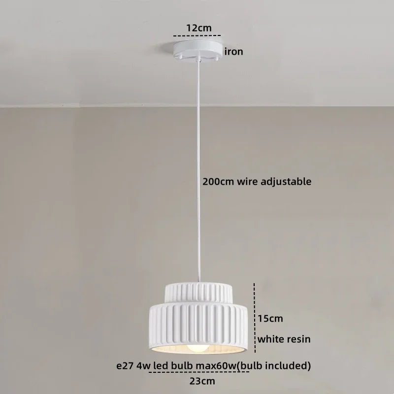 LumiCream – Nordic Moderne LED Hanglamp - plafondlampen - zijaanzicht