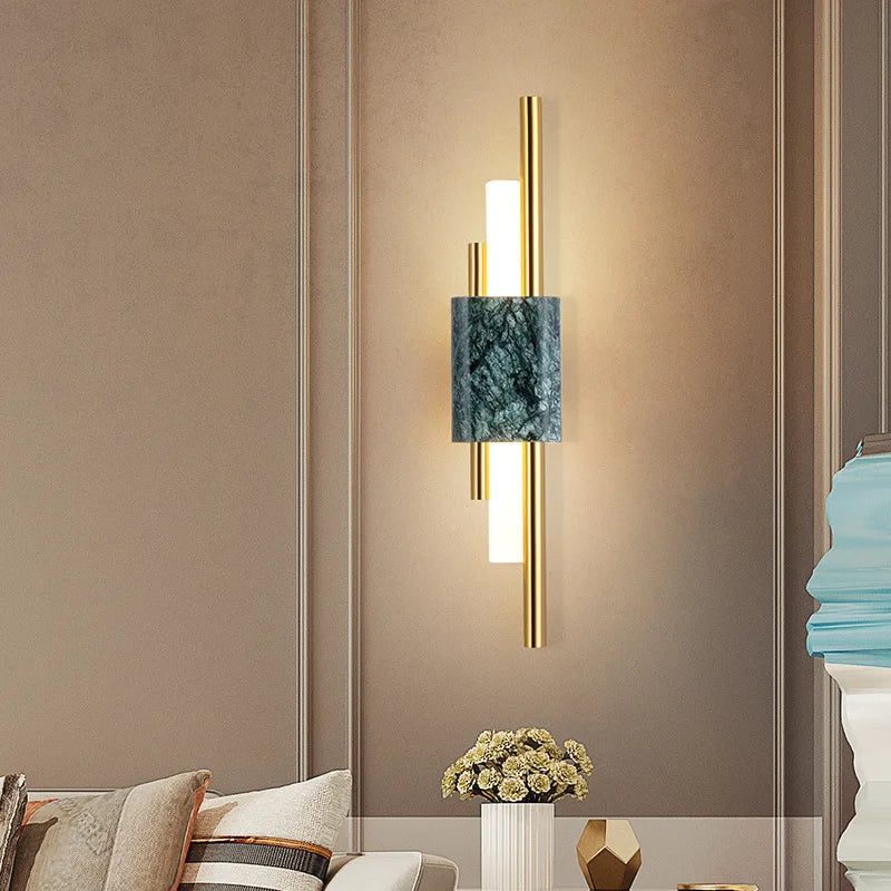Modern Luxe Marmeren LED Wandlamp - wandlamp - sfeerbeeld