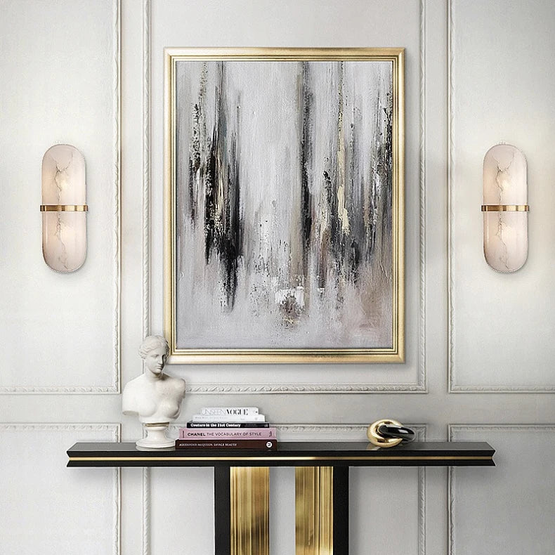 Luxe Marmeren Wandlamp – Stijlvolle Verlichting met Elegant Design - wandlamp - verlicht