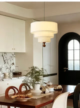 Boho Green Fabric Hanging Lamp